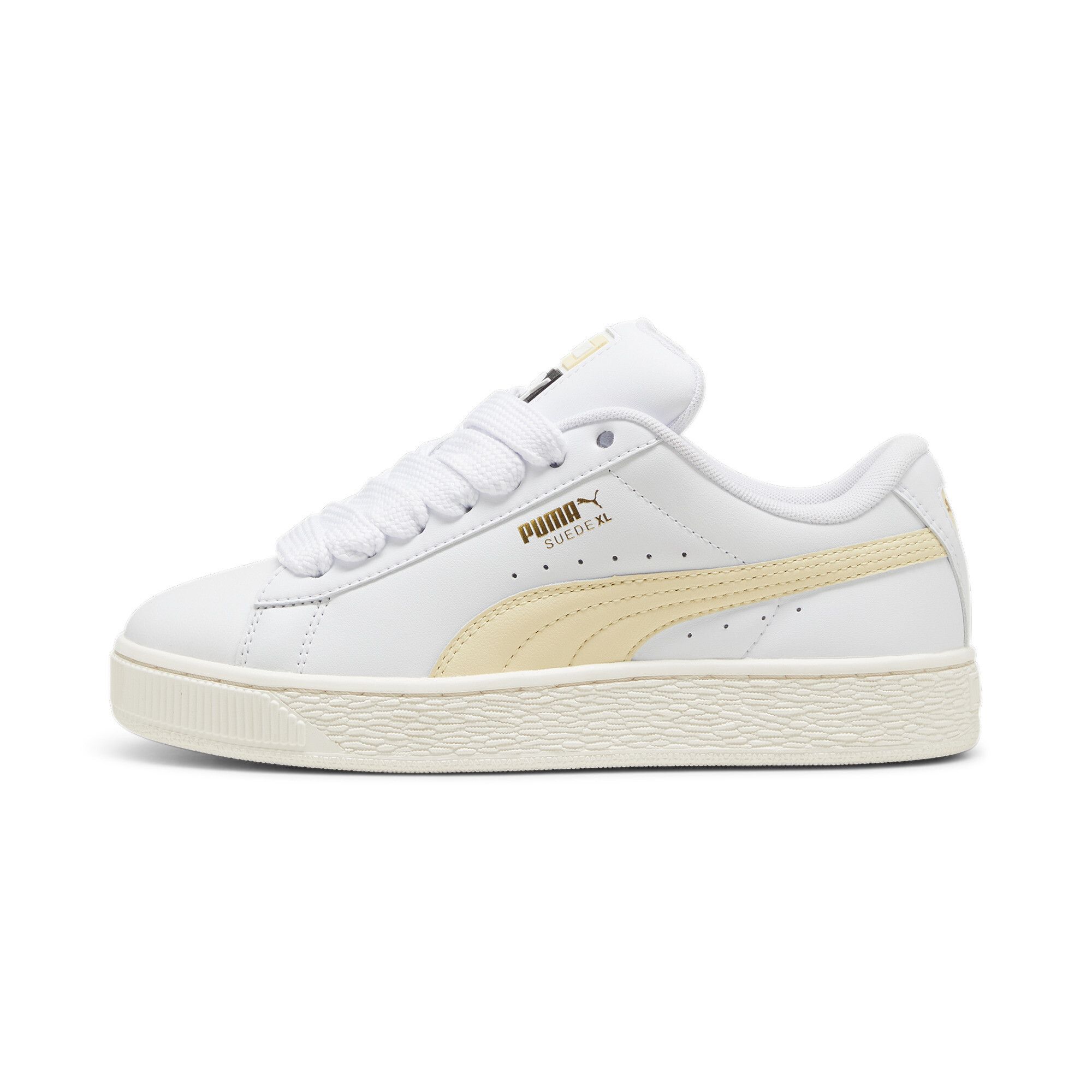 Puma Suede XL Leather Sneakers Unisex Schuhe | Mit Colorful | White/Creamy Vanilla | Größe: 44