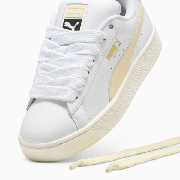 Suede XL Leather Sneakers, PUMA White-Creamy Vanilla, large-MEX