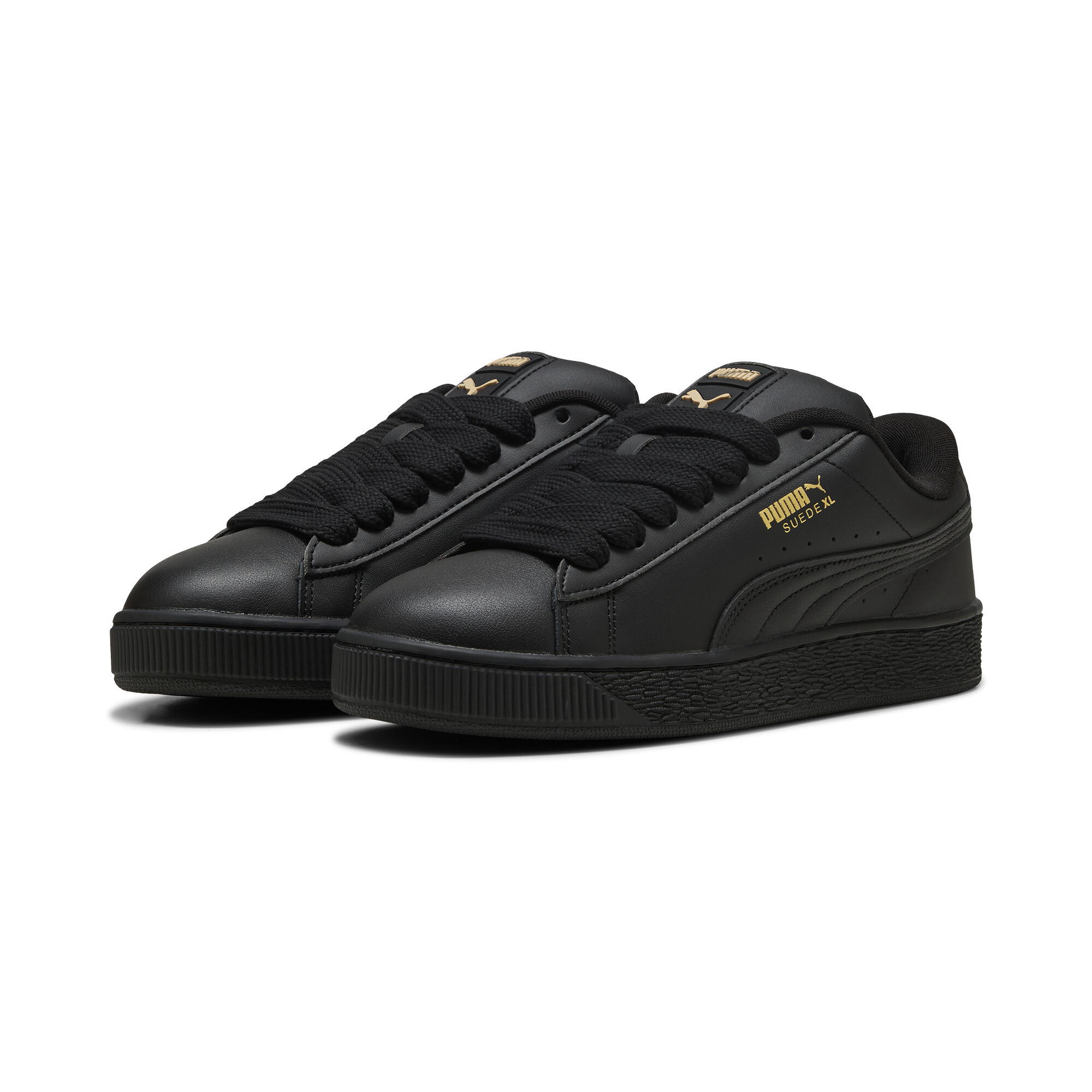 Puma Suede XL Leather Sneakers Unisex, Black, Size 40.5, Shoes