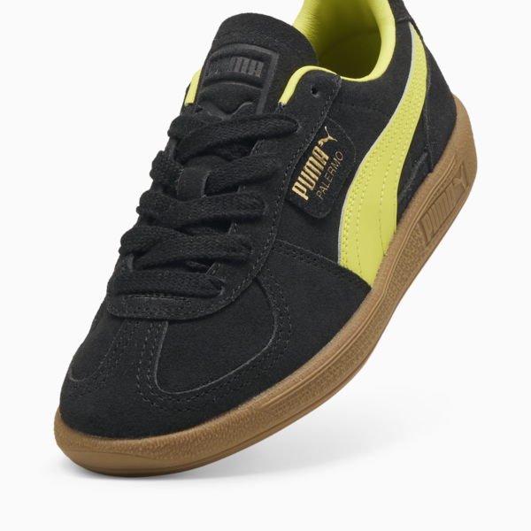 Palermo Sneakers Youth, PUMA Black-Lemon Sherbert, large-ZAF