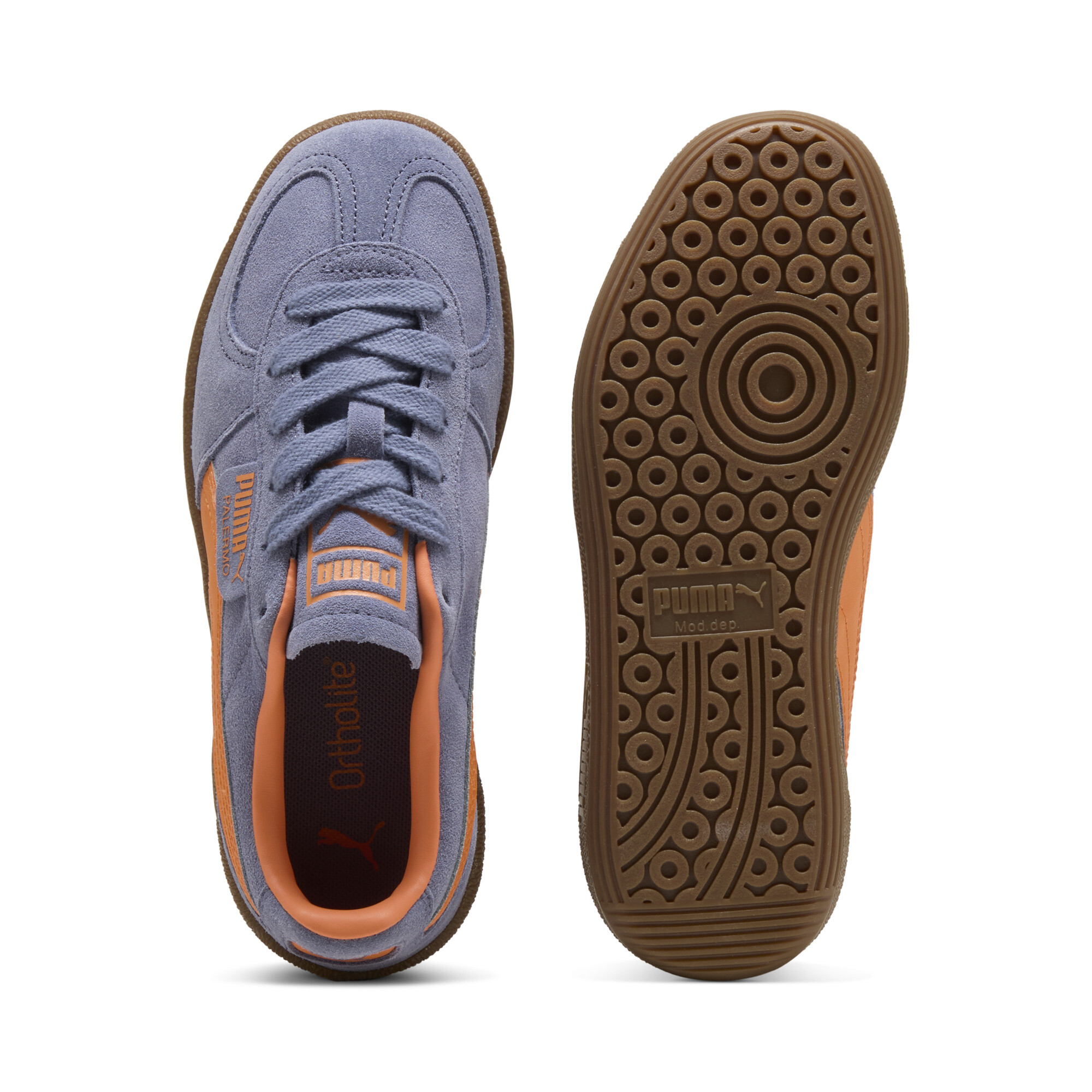 PUMA Palermo sneakers, Grijs/Oranje, Maat 37 thumbnail 4