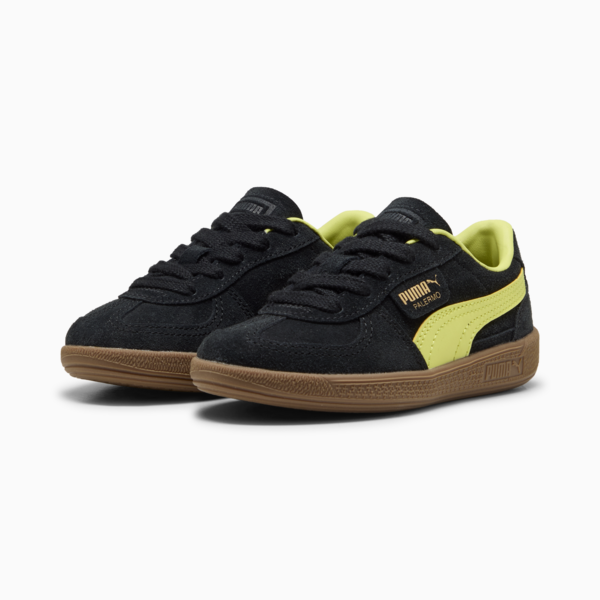 Palermo Sneakers Kids, PUMA Black-Lemon Sherbert, large-ZAF