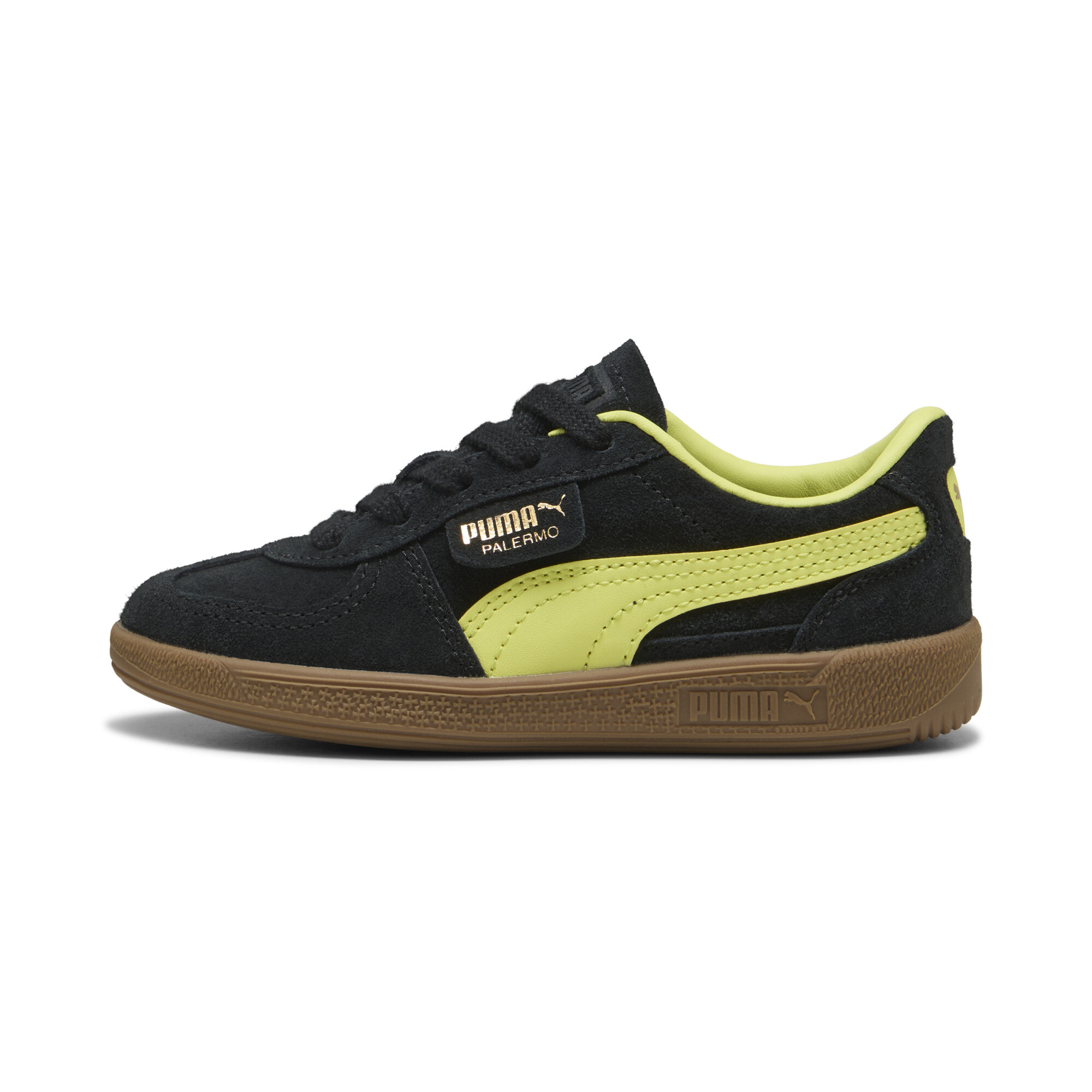 Puma Palermo Sneakers Kinder Schuhe | Mit Plain | Black/Lemon Sherbert | Größe: 31