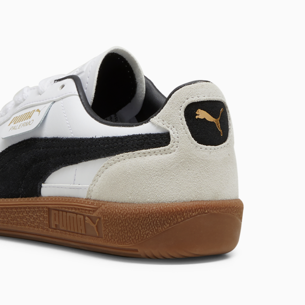Palermo Leather Sneakers Youth, PUMA White-Vapor Gray-Gum, large-ZAF