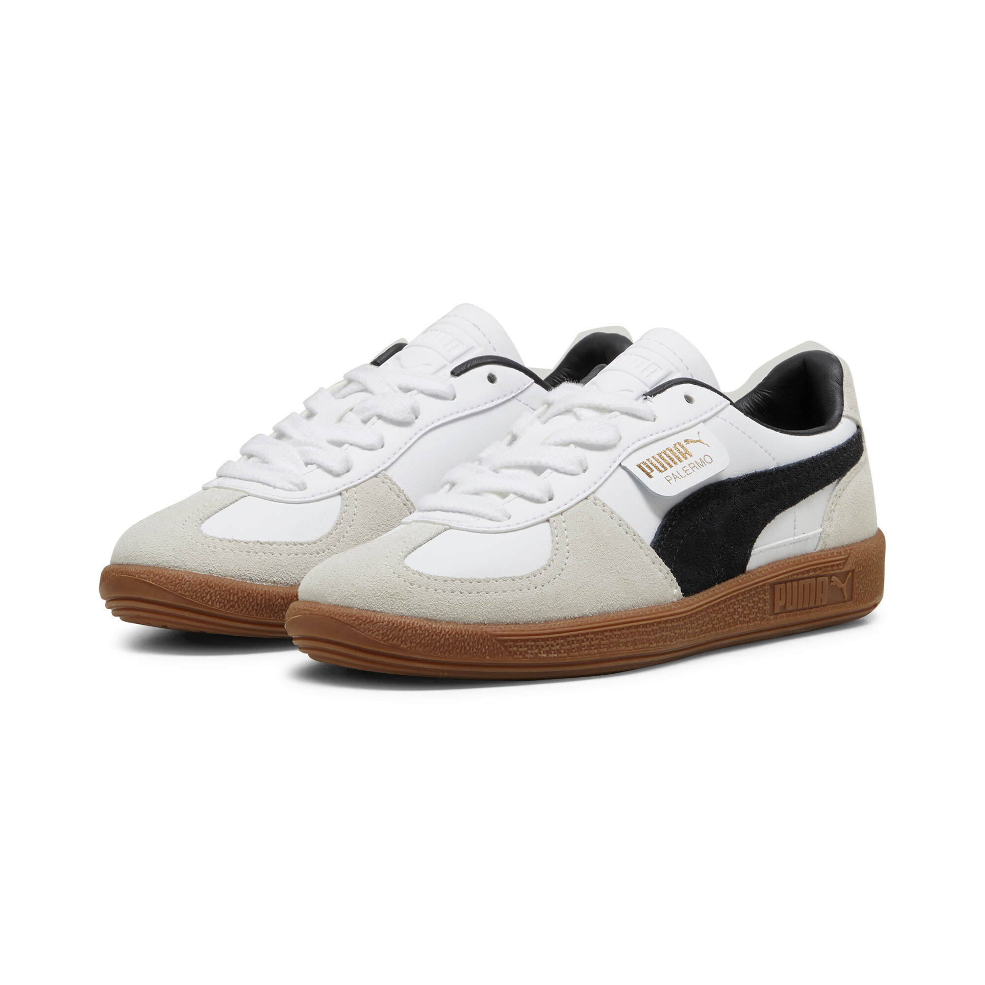 PUMA Palermo leren sneakers, Grijs/Wit, Maat 37,5 thumbnail 6