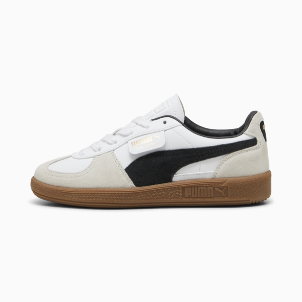 Palermo Leather Sneakers Youth, PUMA White-Vapor Gray-Gum, large-ZAF