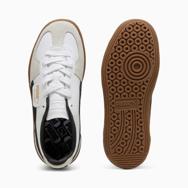 Palermo Leather Sneakers Youth, PUMA White-Vapor Gray-Gum, large-ZAF