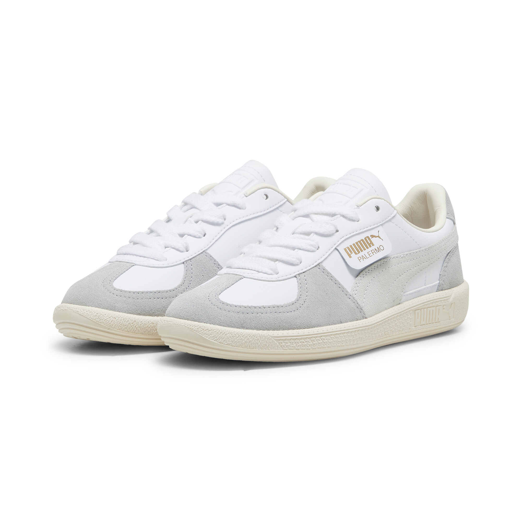 Puma Palermo Leather Sneakers Youth, White, Size 38.5, Shoes