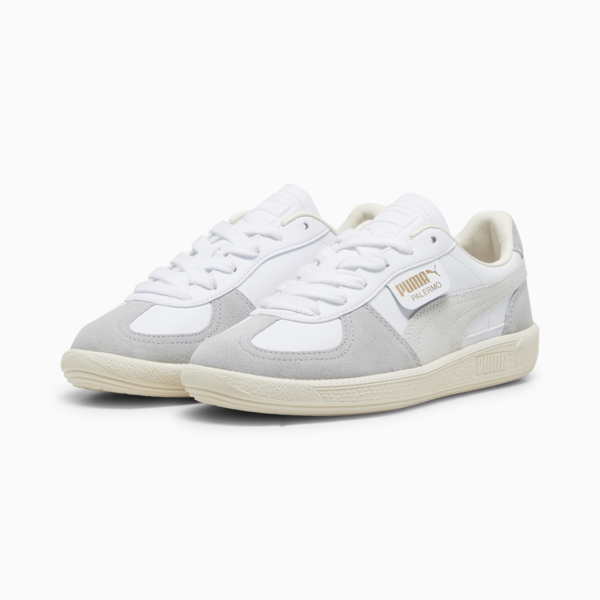 Tenis adolescentes de cuero Palermo, PUMA White-Cool Light Gray-Sugared Almond, large-MEX