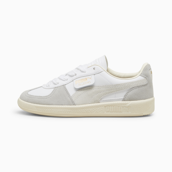 Tenis adolescentes de cuero Palermo, PUMA White-Cool Light Gray-Sugared Almond, large-MEX