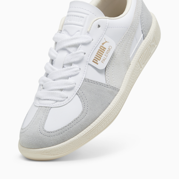 Tenis adolescentes de cuero Palermo, PUMA White-Cool Light Gray-Sugared Almond, large-MEX