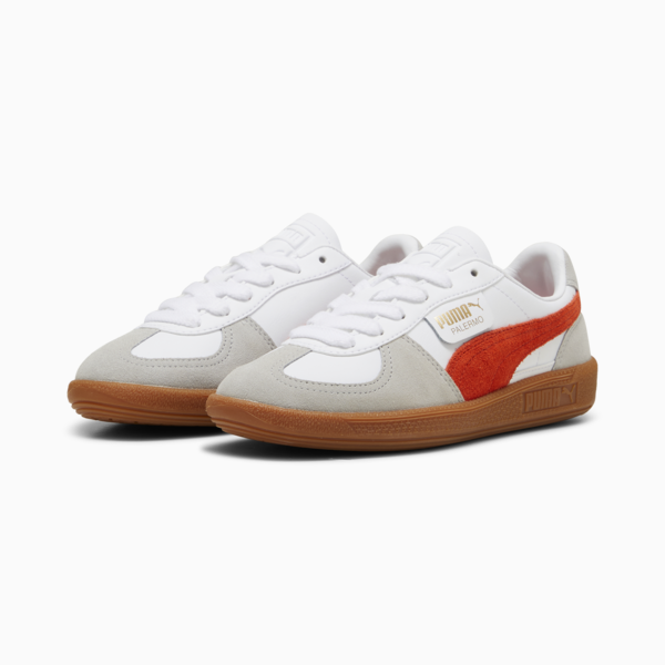 Palermo Leather Sneakers Youth, PUMA White-Redmazing-Gum, large-ZAF