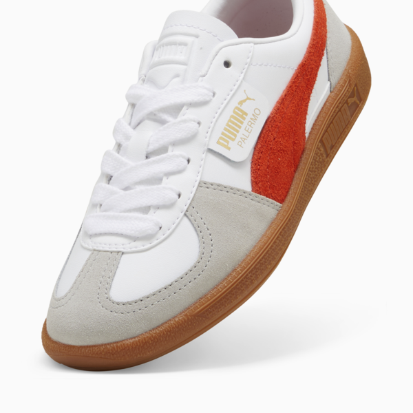 Palermo Leather Sneakers Youth, PUMA White-Redmazing-Gum, large-ZAF
