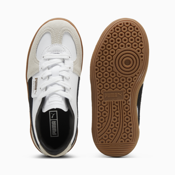 Palermo Leather Sneakers Kids, PUMA White-Vapor Gray-Gum, large-ZAF