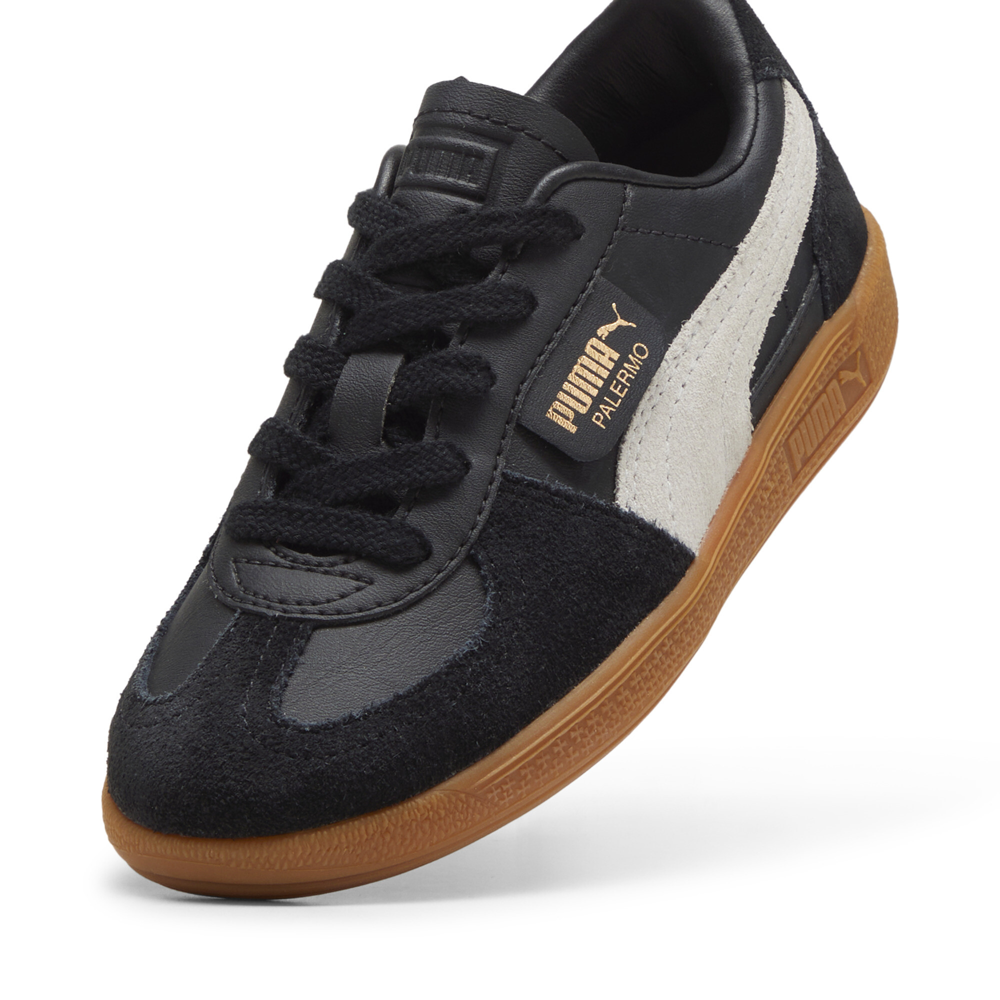 Puma Palermo Leather Sneakers Kids, Black, Size 29, Shoes