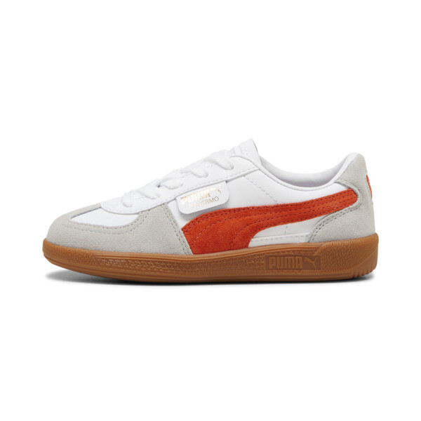 Puma Palermo Leather Little Kids' Sneakers In White-redmazing-gum