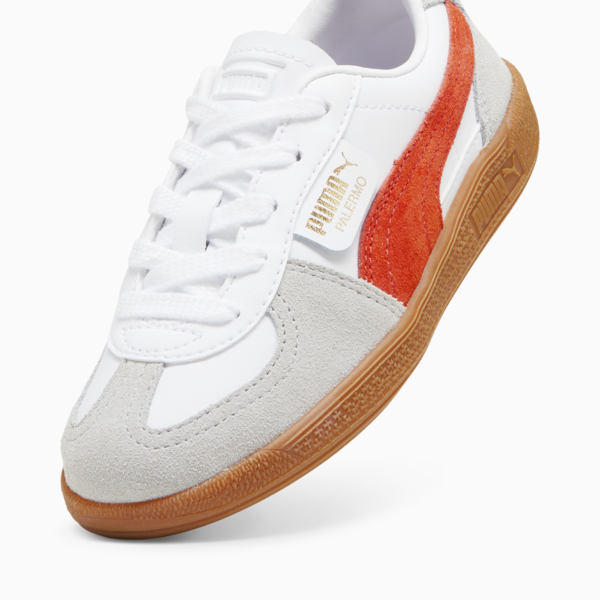 Palermo Leather Sneakers Kids, PUMA White-Redmazing-Gum, large-ZAF
