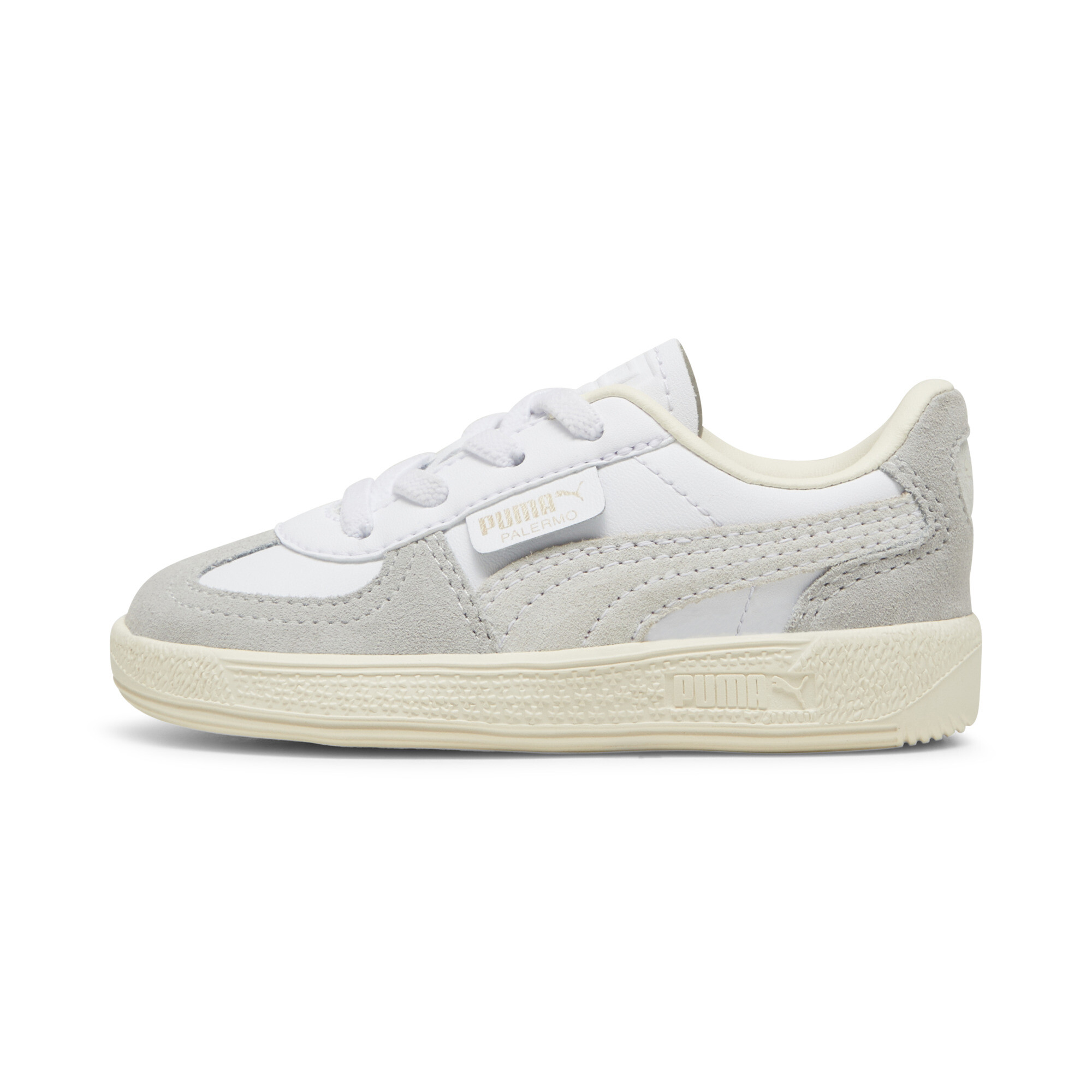 PUMA Palermo Leather Toddlers' Easy On Sneakers in White, Size 7
