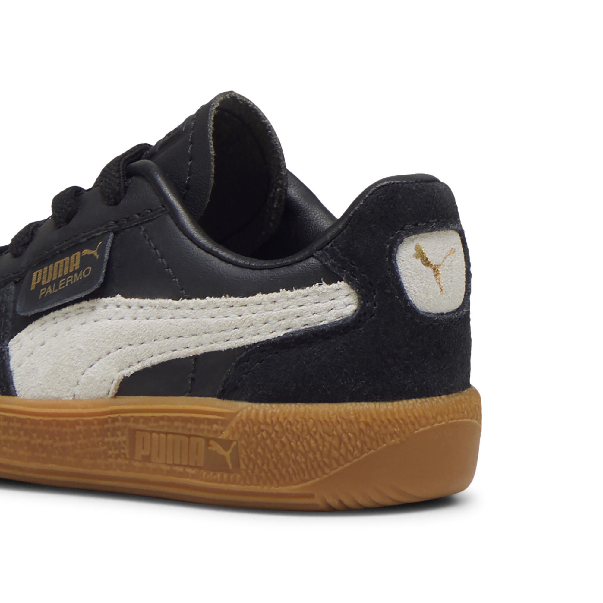 PUMA Palermo leren sneakers, Zwart/Grijs, Maat 20 thumbnail 5
