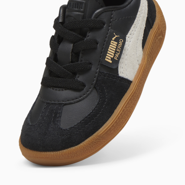 Palermo Leather Toddlers' Sneakers, PUMA Black-Feather Gray-Gum, large-MEX