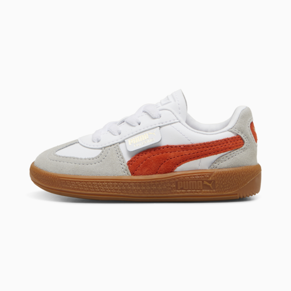Tenis Bebé Palermo Leather, PUMA White-Redmazing-Gum, large-MEX