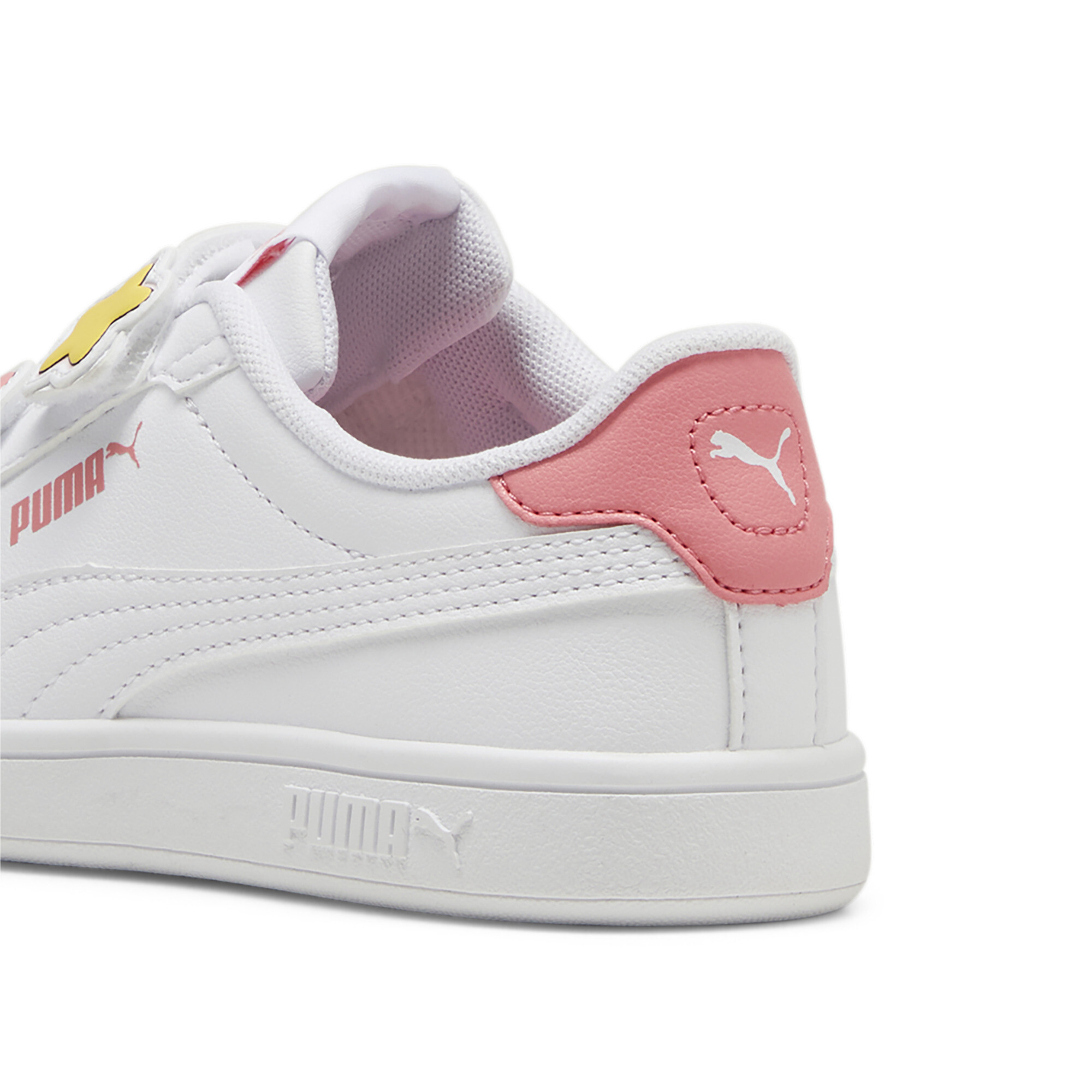 PUMA Smash 3.0 Badges sneakers voor Dames, Wit, Maat 33 thumbnail 5