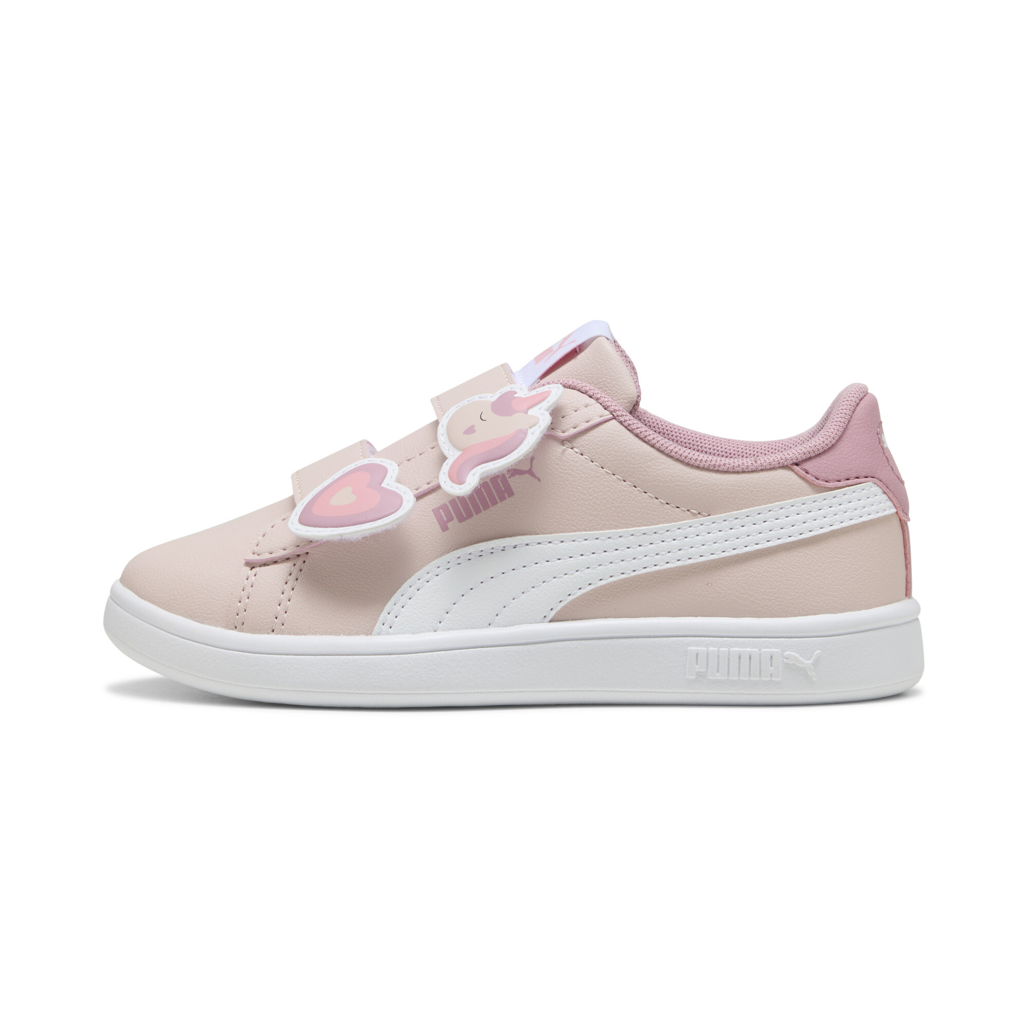 Puma Smash 3.0 Badges Sneakers Kinder Schuhe | Mit Plain | Mauve Mist/White | Größe: 34