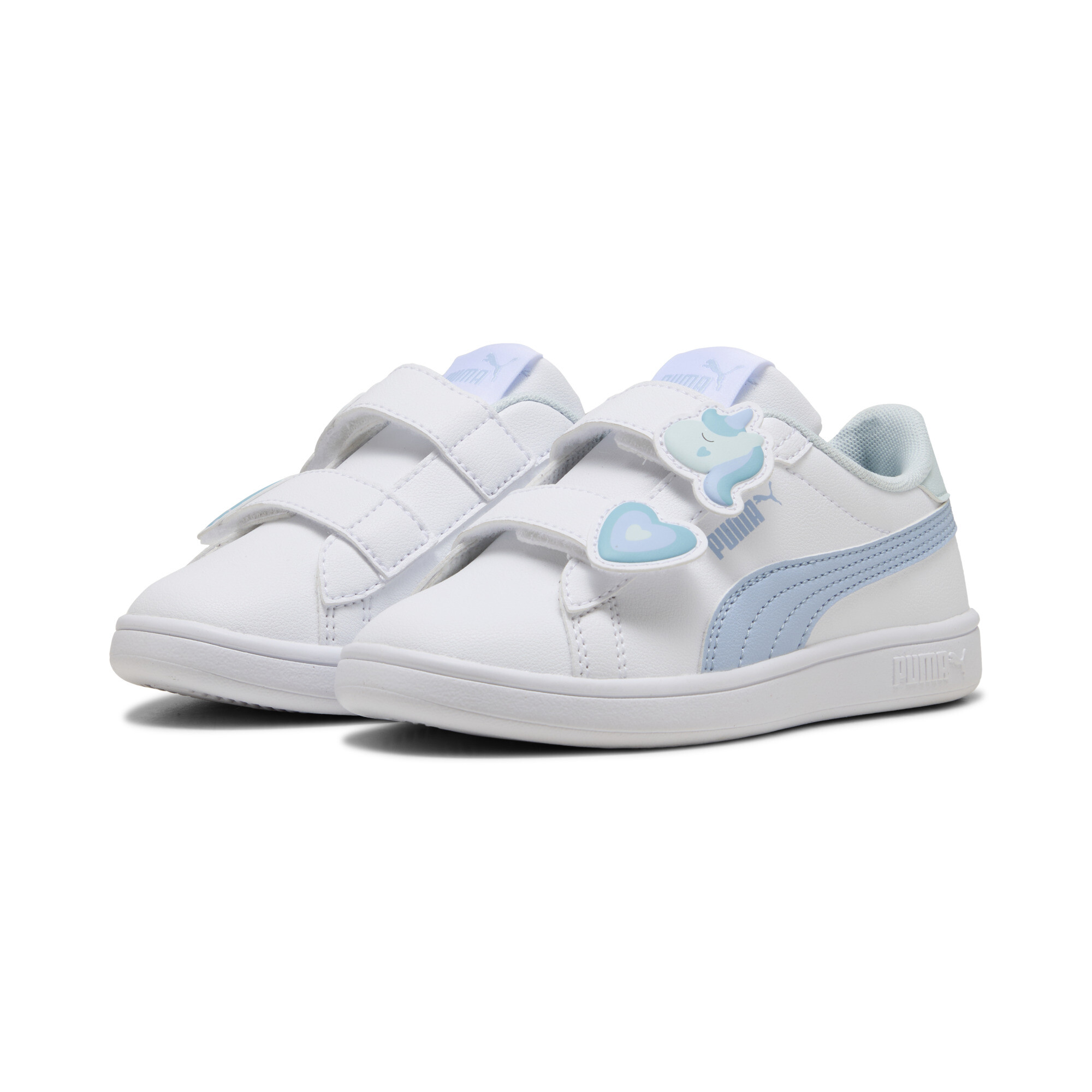 PUMA Smash 3.0 Badges sneakers voor Dames, Wit, Maat 34 thumbnail 6