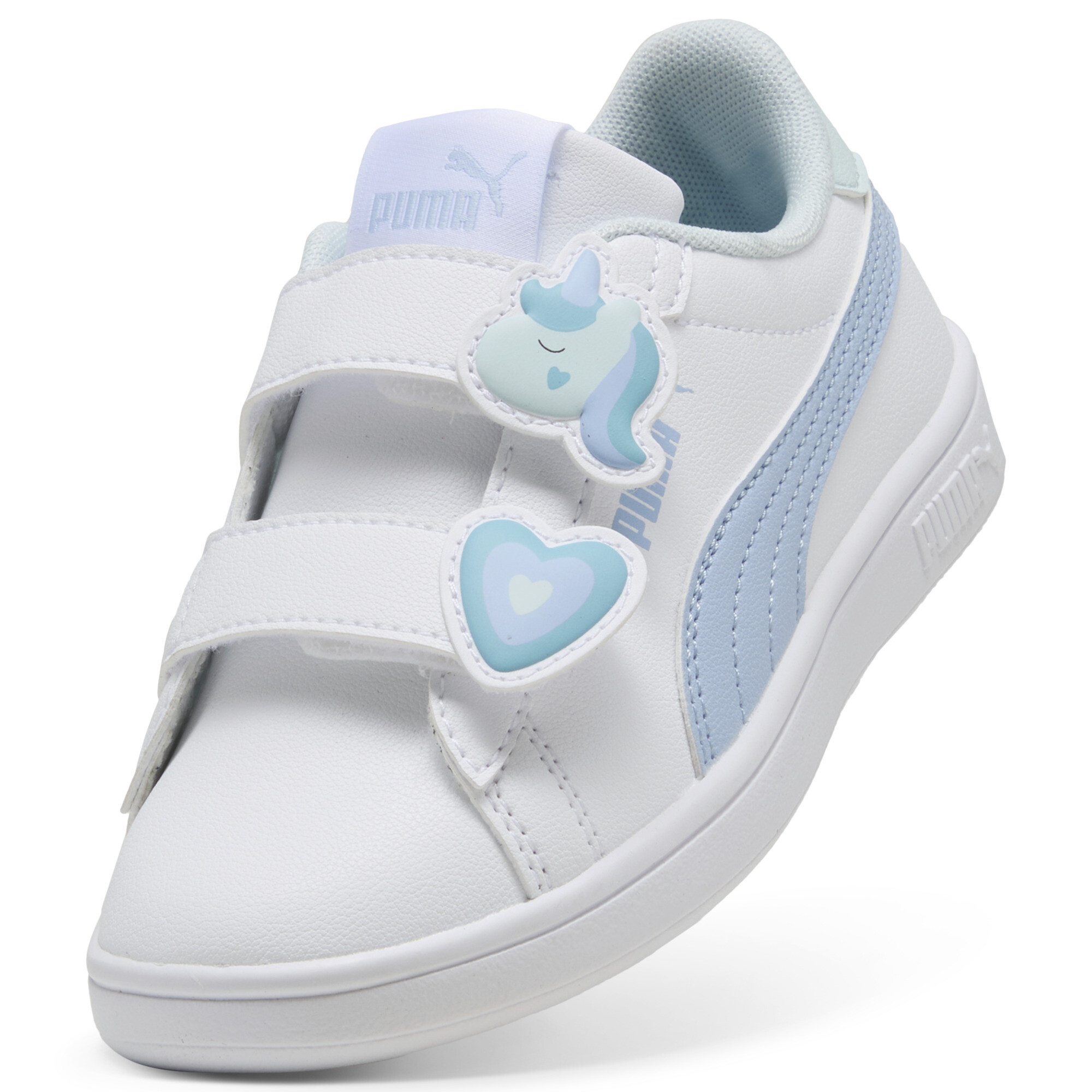PUMA Smash 3.0 Badges sneakers voor Dames, Wit, Maat 34 thumbnail 2