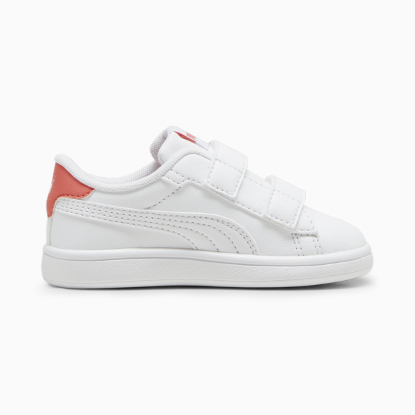 Tenis para infantes PUMA Smash 3.0 Badges, PUMA White-Frosted Dew-Salmon, large-MEX