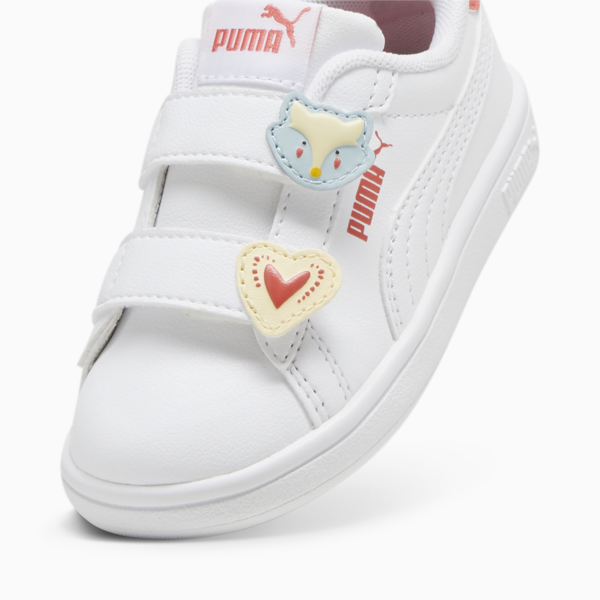 Tenis para infantes PUMA Smash 3.0 Badges, PUMA White-Frosted Dew-Salmon, large-MEX
