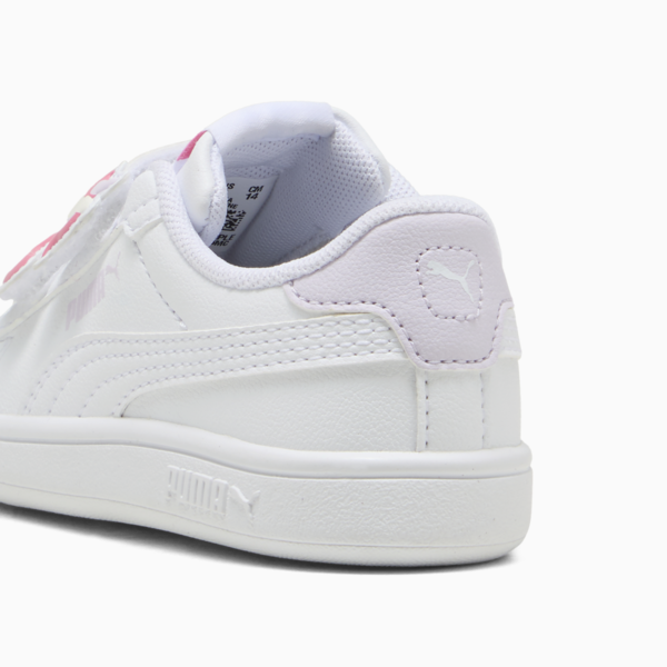 Tenis para infantes PUMA Smash 3.0 Badges, PUMA White-Magic Rose-Lilac Frost, large-MEX