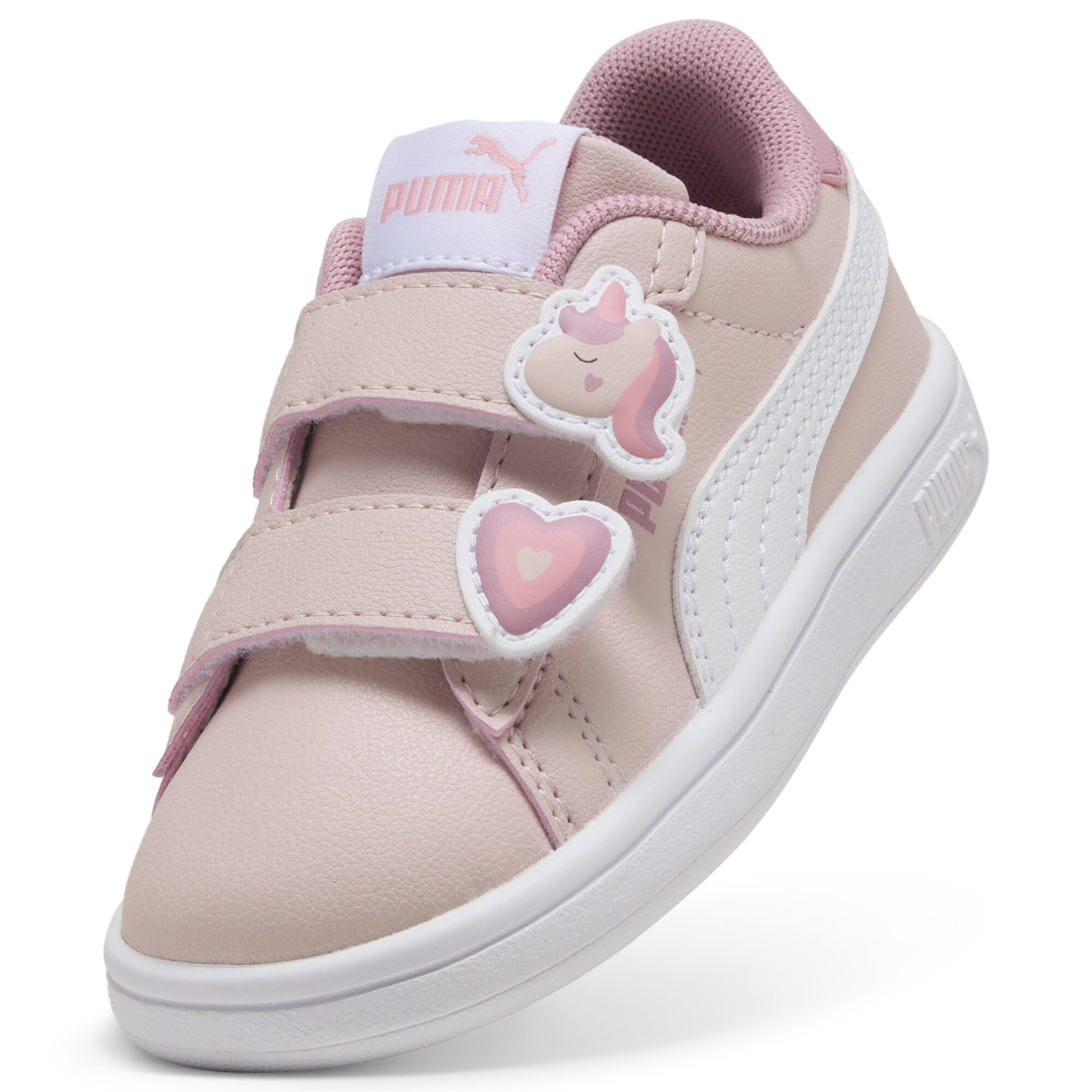 PUMA Smash 3.0 Badges sneakers voor Dames, Wit, Maat 21 thumbnail 2