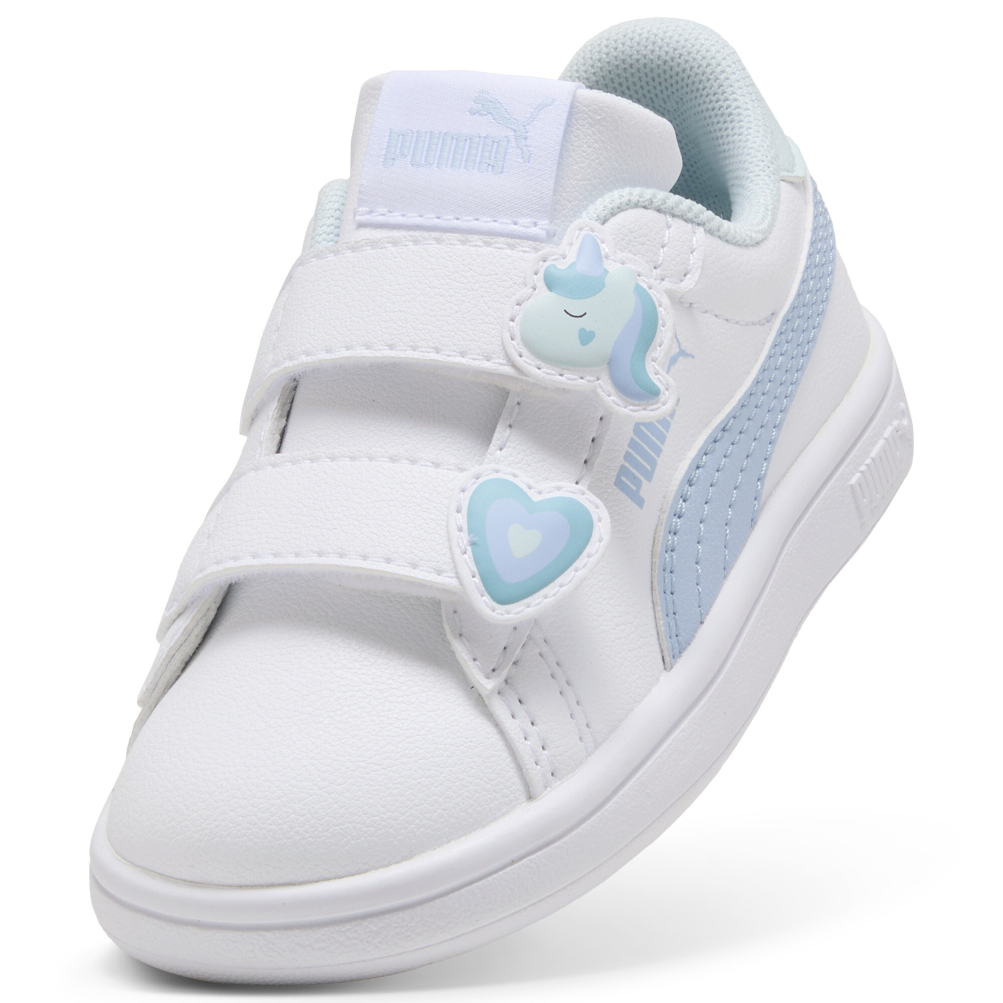 PUMA Smash 3.0 Badges sneakers voor Dames, Wit, Maat 20 thumbnail 2