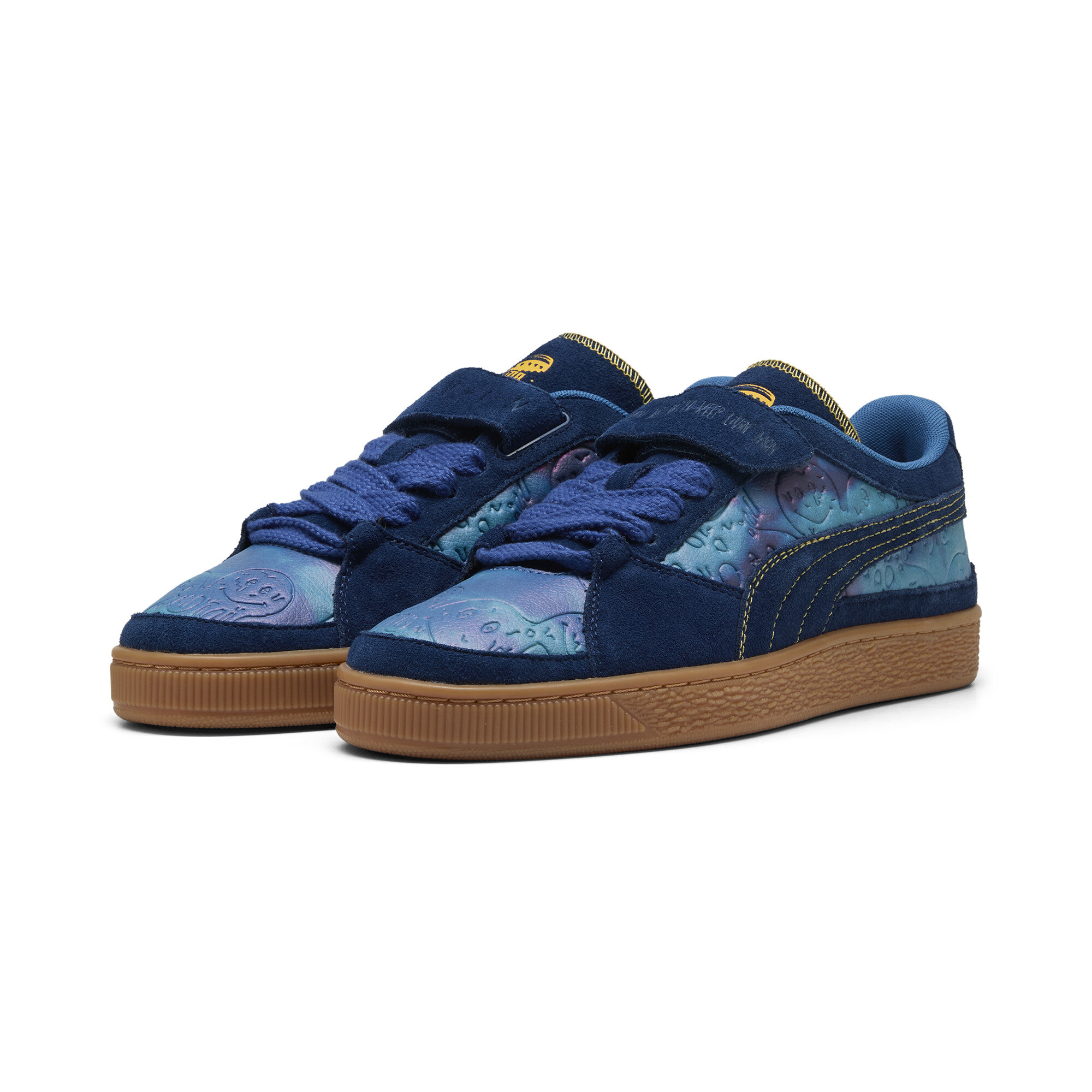 Puma X DAZED AND CONFUSED Suede Sneakers, Blue, Size 44.5, Shoes