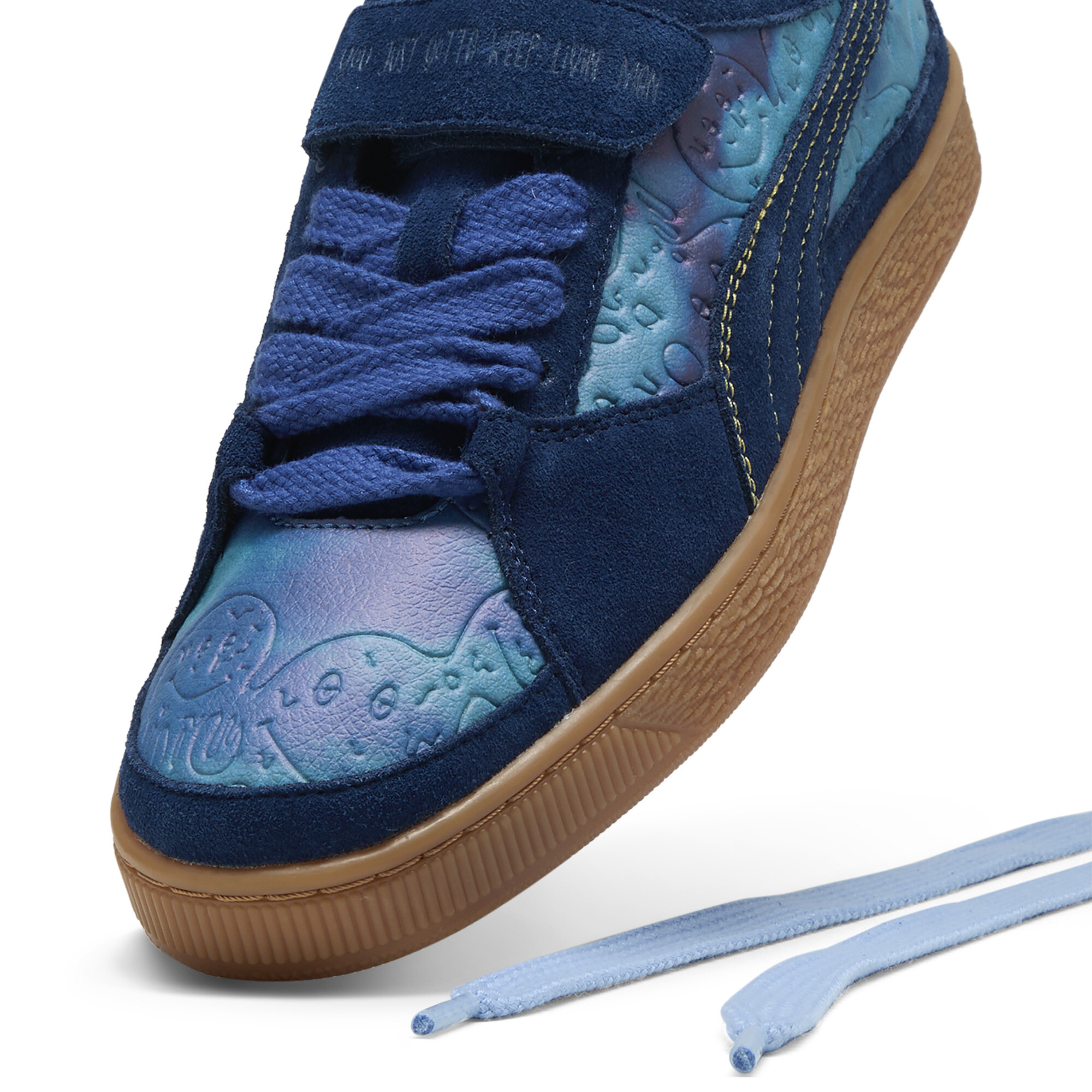 Puma X DAZED AND CONFUSED Suede Sneakers, Blue, Size 44.5, Shoes