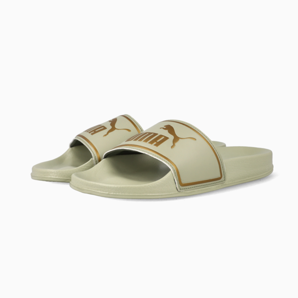 Poolcat Slides Women, Lux Army-PUMA Gold, large-ZAF