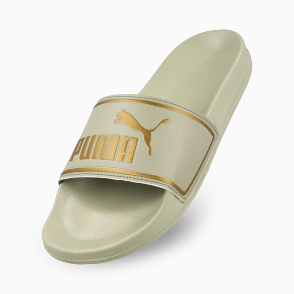 Poolcat Slides Women, Lux Army-PUMA Gold, large-ZAF