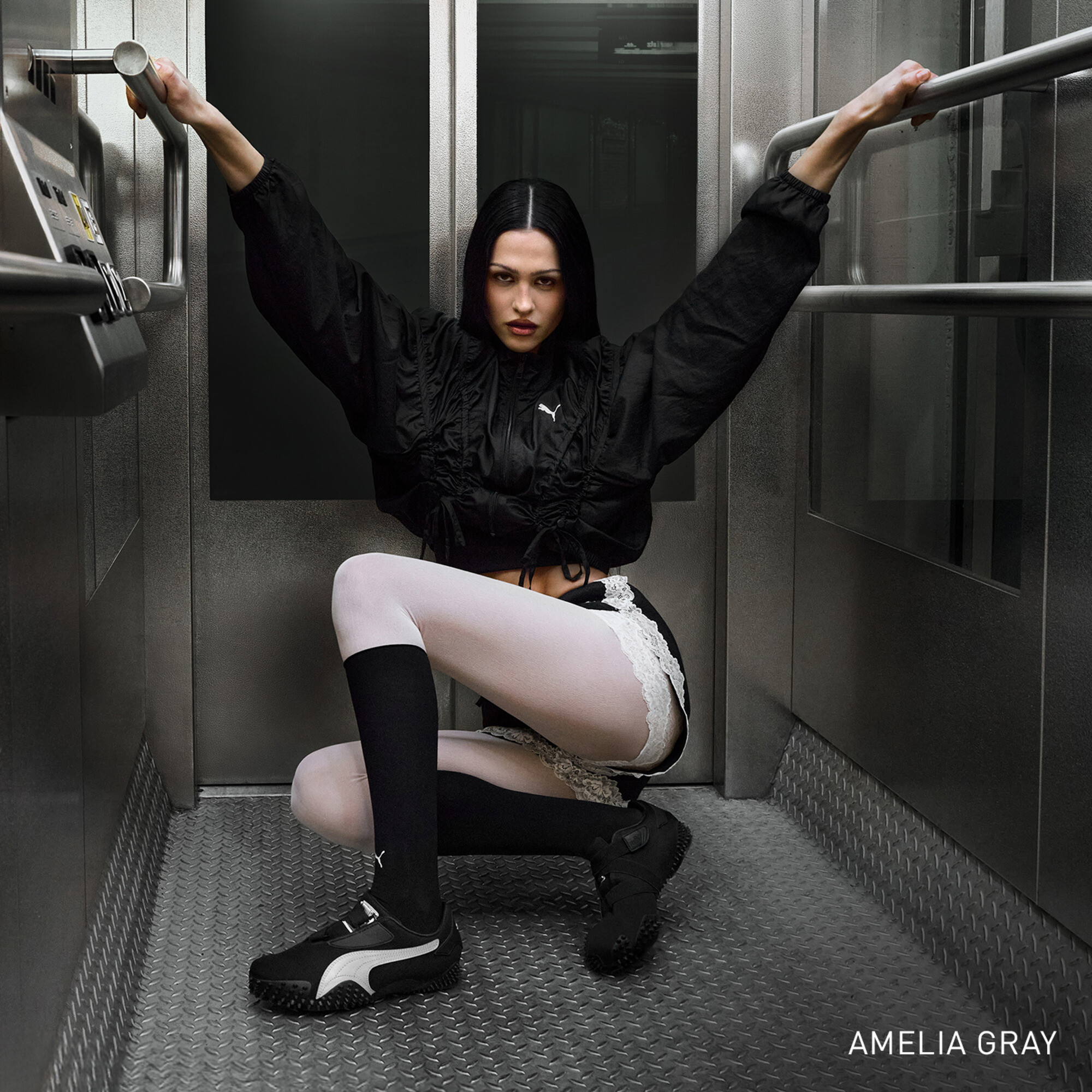 PUMA Mostro OG uniseks sneakers, Zwart/Zilver, Maat 37 thumbnail 8