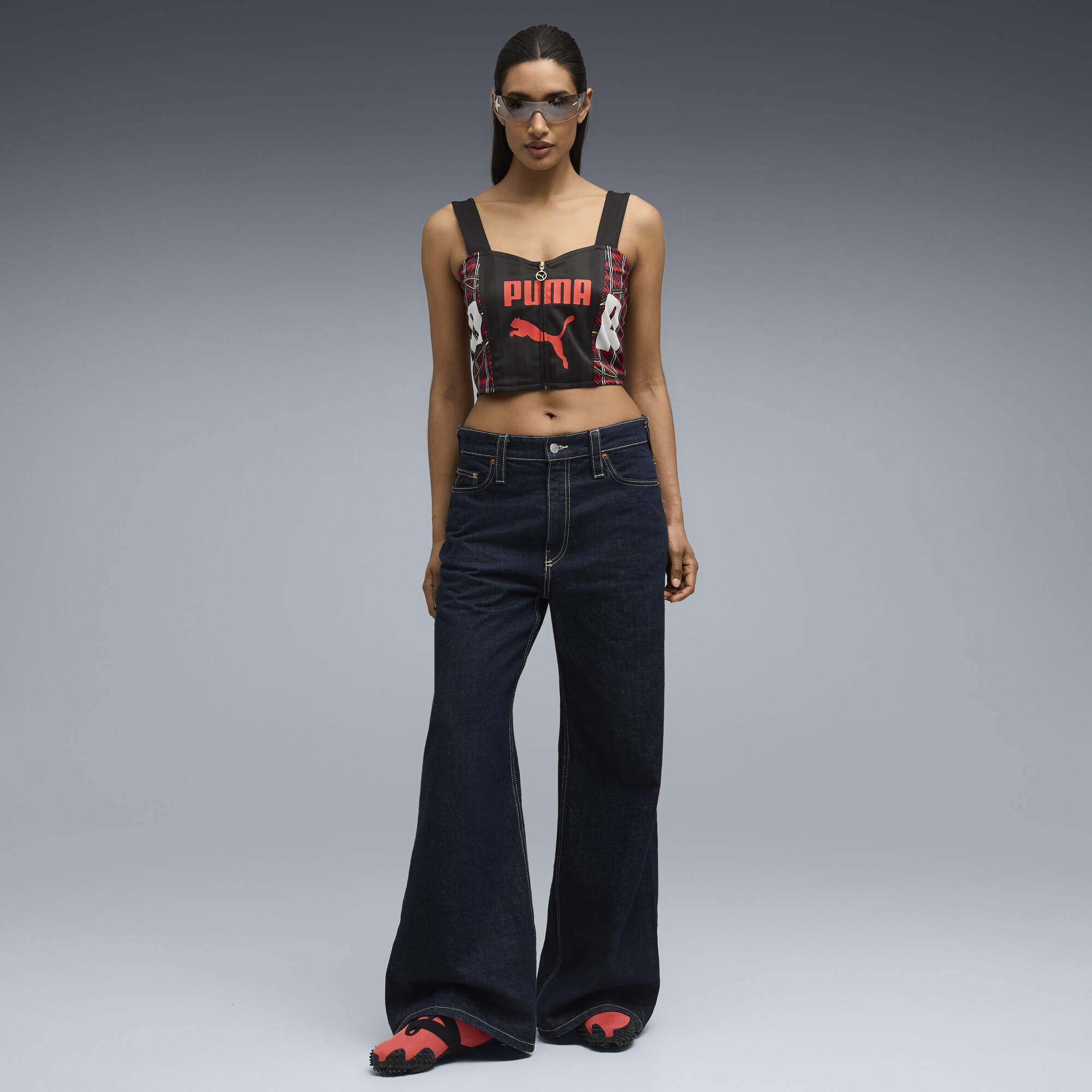 PUMA Mostro OG uniseks sneakers, Rood/Zilver, Maat 36 thumbnail 7