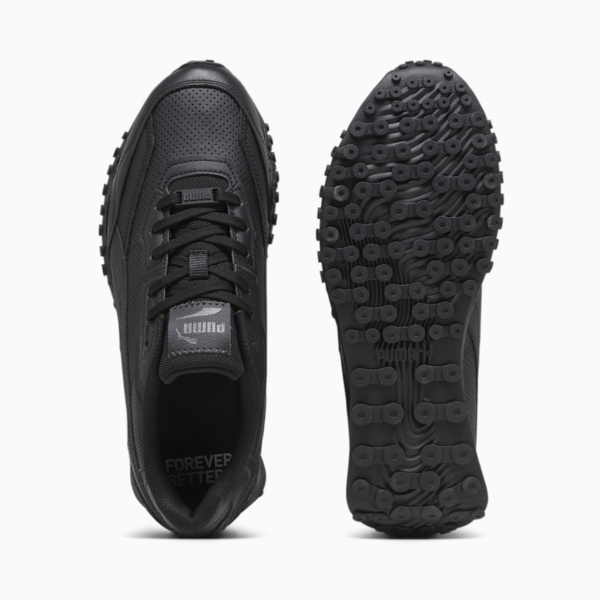 Zapatillas Blktop Rider Leather, PUMA Black-Shadow Gray, large-ARG
