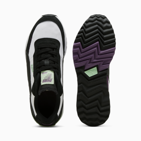 Road Rider Suede Sneakers, PUMA White-PUMA Black, large-ZAF