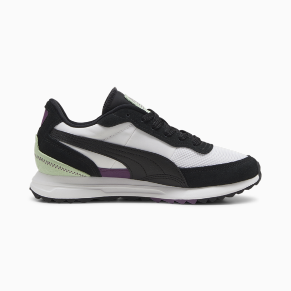 Road Rider Suede Sneakers, PUMA White-PUMA Black, large-ZAF