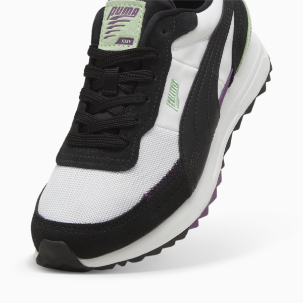 Road Rider Suede Sneakers, PUMA White-PUMA Black, large-ZAF