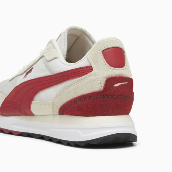 Road Rider Suede Sneakers, Vapor Gray-Club Red, large-ZAF