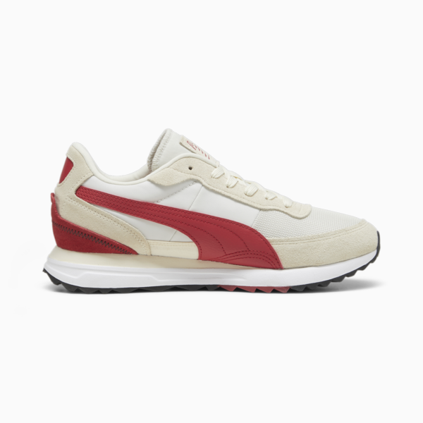 Road Rider Suede Sneakers, Vapor Gray-Club Red, large-ZAF