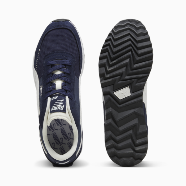 Road Rider Suede Sneakers, PUMA Navy-PUMA White, large-ZAF