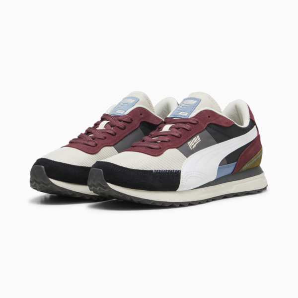 Road Rider Suede Sneakers, Alpine Snow-PUMA White, large-ZAF