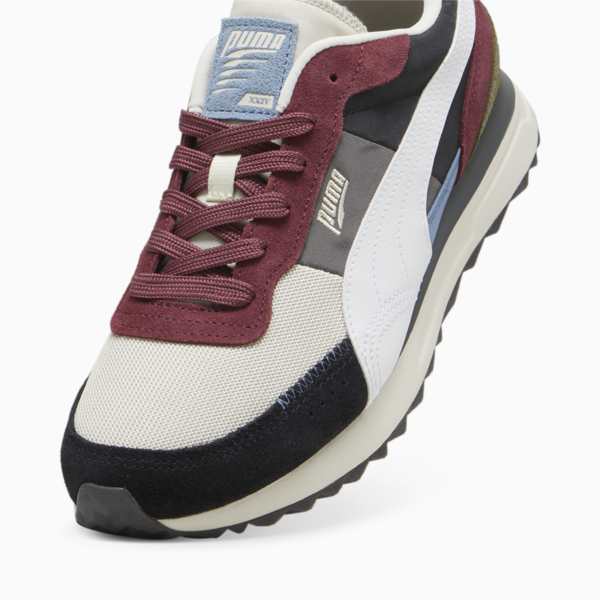 Road Rider Suede Sneakers, Alpine Snow-PUMA White, large-ZAF