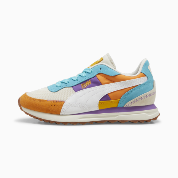 Road Rider Suede Sneakers, Frosted Ivory-PUMA White, large-ZAF